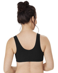 Biustonosz wypoczynkowy miękki z bawełny czarny Amoena Frances SB 2128