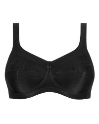 Biustonosz bez fiszbin z kieszonkami czarny Amoena Isadora SB 44114