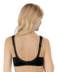 Biustonosz bez fiszbin z kieszonkami czarny Amoena Isadora SB 44114