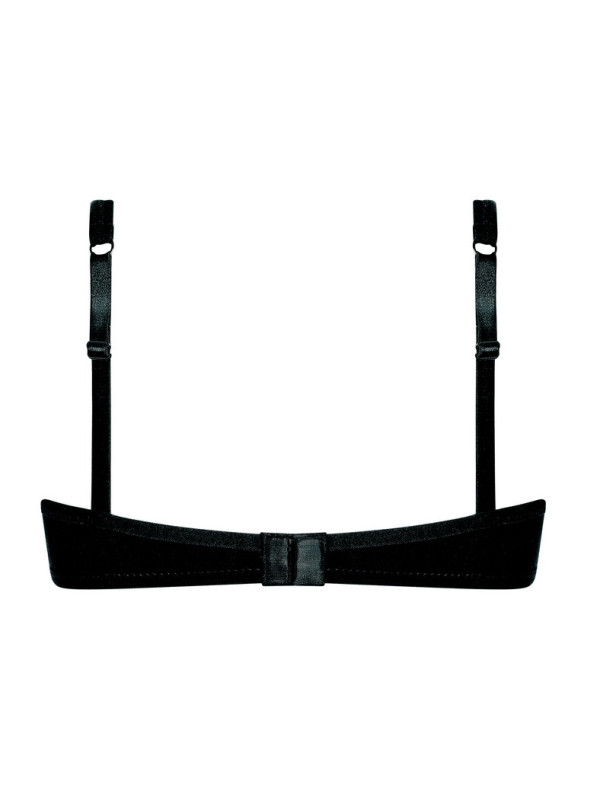 Biustonosz usztywniany bez fiszbin gładki czarny Amoena Lara SBP 0675