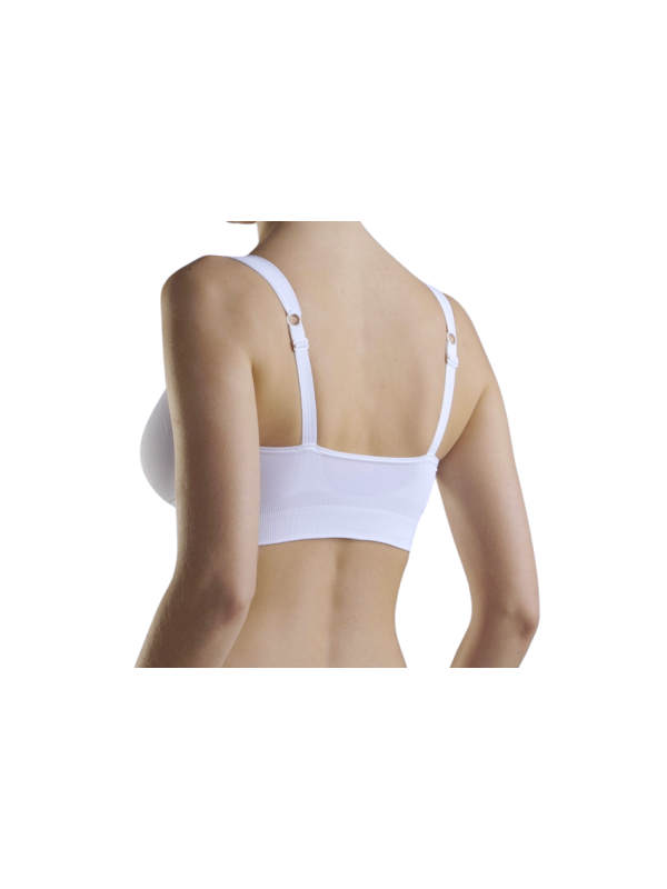 Biustonosz uciskowy kompresujący piersi Carefix Anna biały