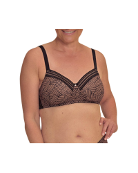 Biustonosz dla amazonek bez fiszbin Amoena Brooke sbp 45127 black/café