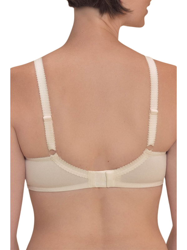 Kremowy gorset protetyczny z koronką dla amazonek Amoena Floria sbp 45122