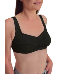 Miękki gorset po mastektomii z kieszonkami na protezę Amoena Katja sb 45117 black
