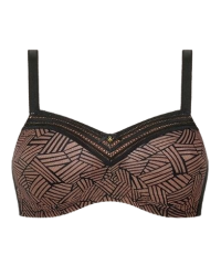 Biustonosz bez fiszbin dla amazonek do protez Brooke sb 45125 black/café