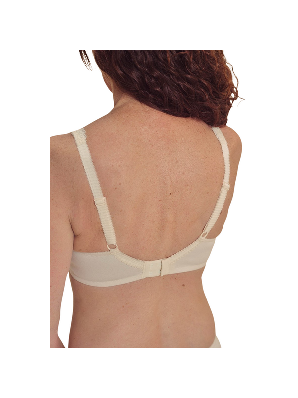 Koronkowy biustonosz na fiszbinach po mastektomii Floria wb 45123 off white