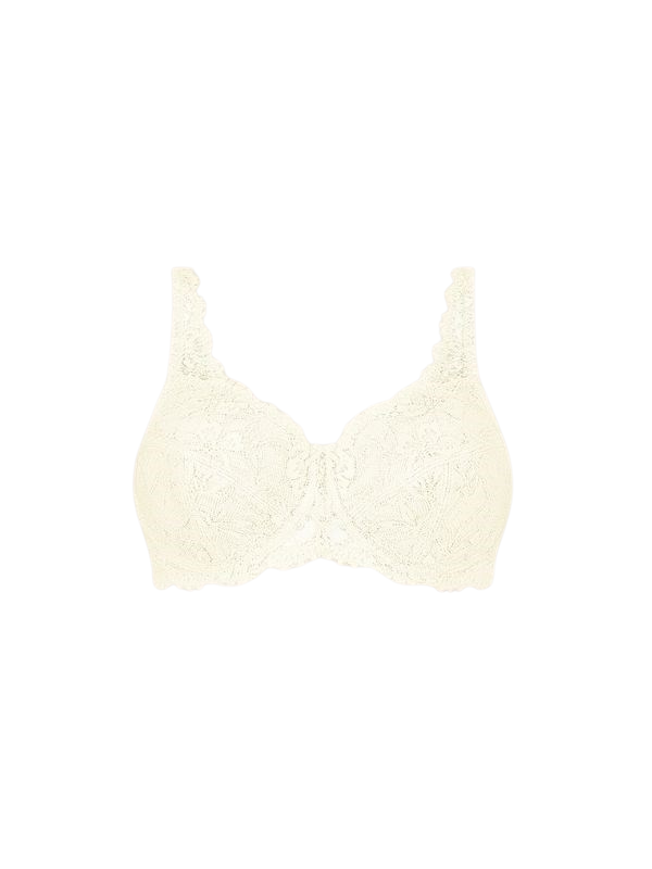 Koronkowy biustonosz na fiszbinach po mastektomii Floria wb 45123 off white