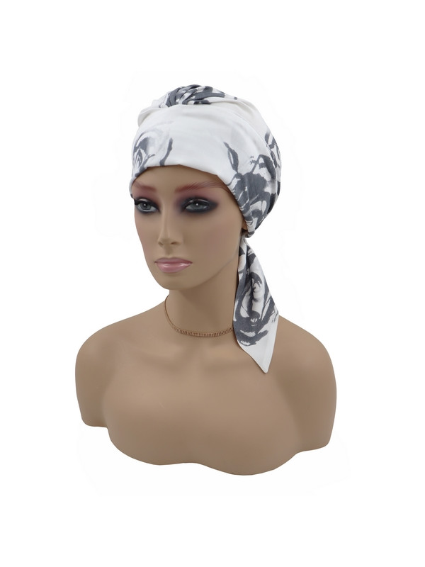 Turban chusta po chemioterapii z bawełny na wiosnę lato Lidia Heidi C61