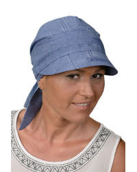 Turban chusta z daszkiem na głowę ochrona przed słońcem także po chemioterapii Kaja