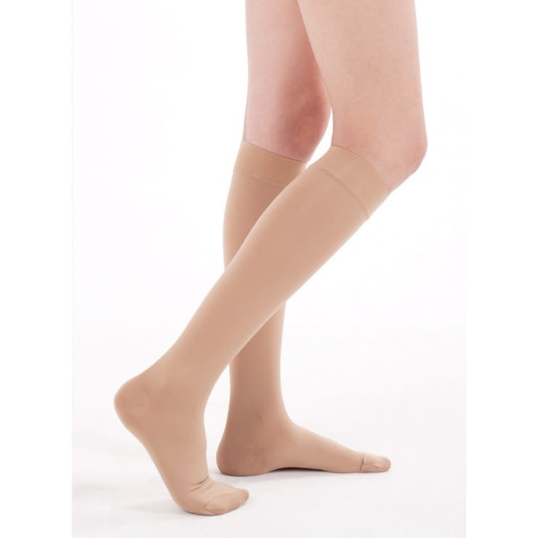 Podkolanówki Przeciwżylakowe Veera Forte CCL2 Czarne Otwarte palce II Klasa Ucisku