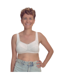 Biustonosz zkieszonkami na protezę po mastektomii Amoena Katja sb 45116 white