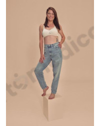 Kremowy gorset protetyczny z koronką dla amazonek Amoena Floria sbp 45122