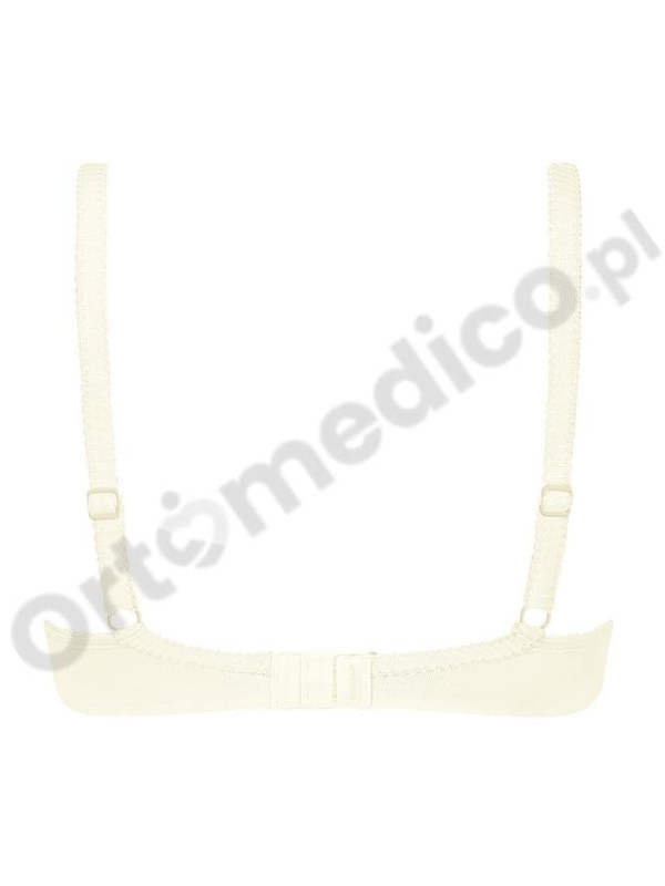 Kremowy gorset protetyczny z koronką dla amazonek Amoena Floria sbp 45122