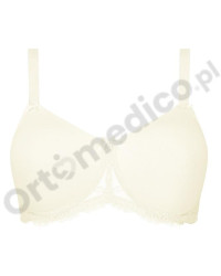 Kremowy gorset protetyczny z koronką dla amazonek Amoena Floria sbp 45122