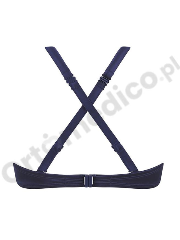 Top typu bandeau na plażę dla amazonek Amoena Lazio SB B 71815 dark blue