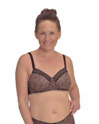 Biustonosz dla amazonek bez fiszbin Amoena Brooke sbp 45127 black/café