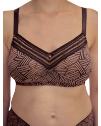 Biustonosz bez fiszbin dla amazonek do protez Brooke sb 45125 black/café
