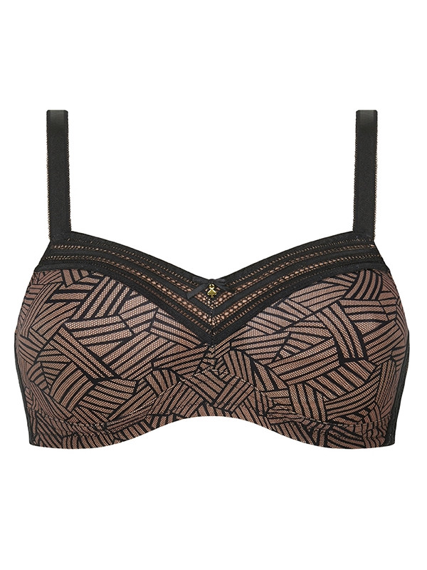 Biustonosz bez fiszbin dla amazonek do protez Brooke sb 45125 black/café