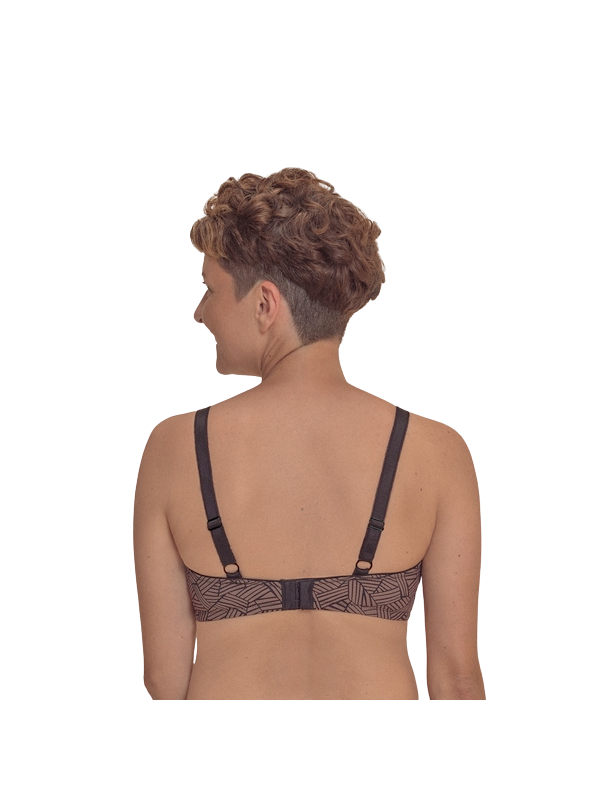 Biustonosz bez fiszbin dla amazonek do protez Brooke sb 45125 black/café