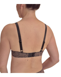 Biustonosz bez fiszbin dla amazonek do protez Brooke sb 45125 black/café