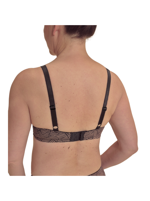 Biustonosz bez fiszbin dla amazonek do protez Brooke sb 45125 black/café