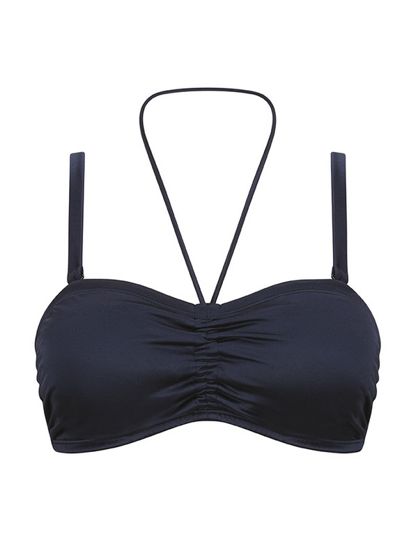 Top typu bandeau na plażę dla amazonek Amoena Lazio SB B 71815 dark blue