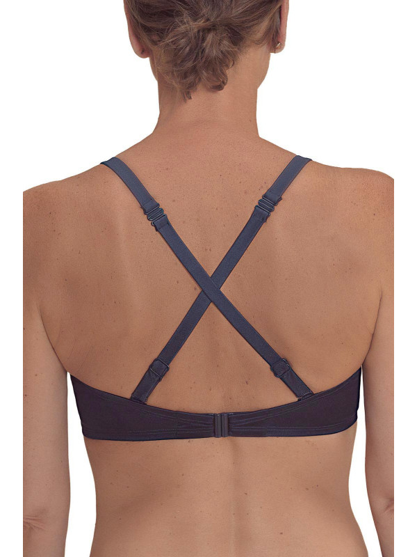 Top typu bandeau na plażę dla amazonek Amoena Lazio SB B 71815 dark blue