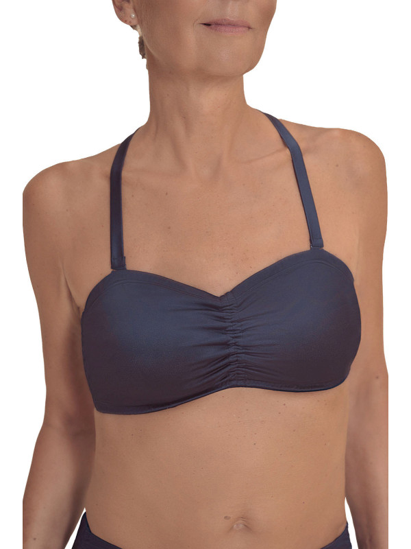Top typu bandeau na plażę dla amazonek Amoena Lazio SB B 71815 dark blue
