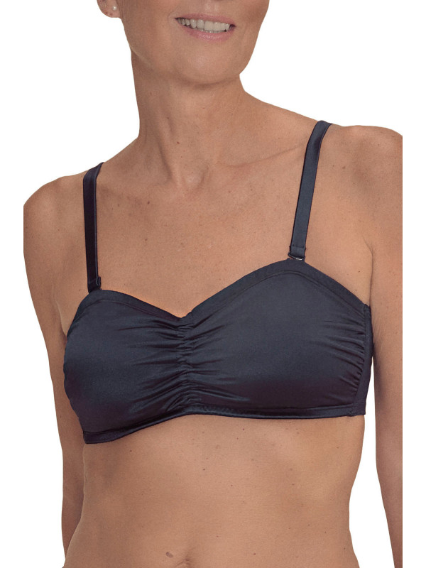 Top typu bandeau na plażę dla amazonek Amoena Lazio SB B 71815 dark blue