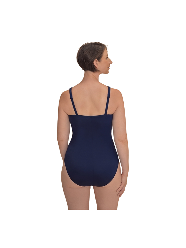 Strój kąpielowy dla amazonek po mastektomii Amoena Casoria OPHN 71789 navy/off white