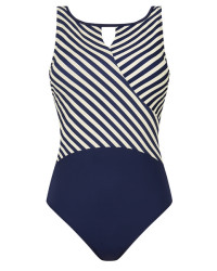 Strój kąpielowy dla amazonek po mastektomii Amoena Casoria OPHN 71789 navy/off white
