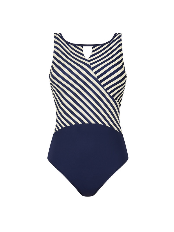 Strój kąpielowy dla amazonek po mastektomii Amoena Casoria OPHN 71789 navy/off white