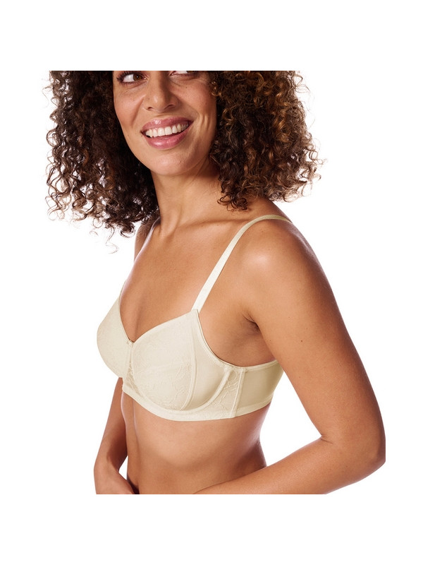 Biustonosz dla amazonek na fiszbinach Amoena Camilla wb 45078 off-white