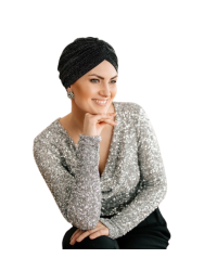 Elegancki błyszczący turban dla kobiet Lidia Clara DEC/59