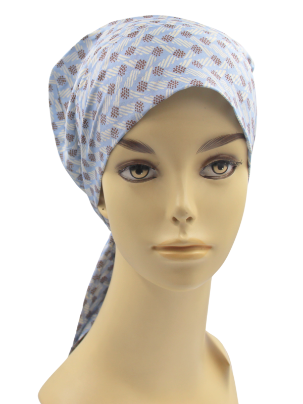 Chusta turban z długim wiązaniem po chemioterapii Lidia Carmen C/126