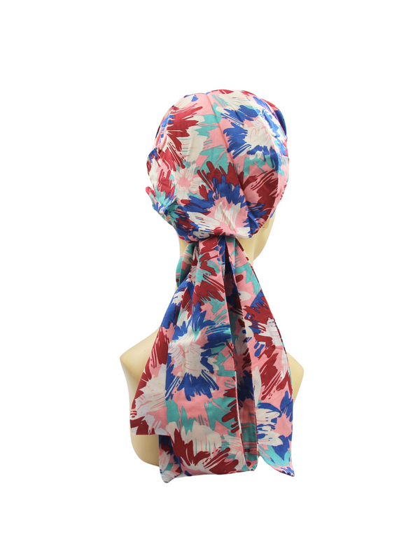 Kolorowa wiązana chusta turban na głowę Lidia Cara vc/31
