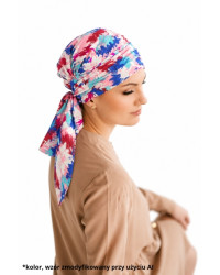 Kolorowa wiązana chusta turban na głowę Lidia Cara vc/31