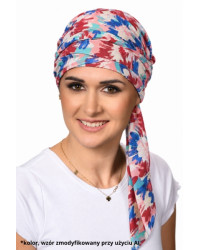 Kolorowa wiązana chusta turban na głowę Lidia Cara vc/31