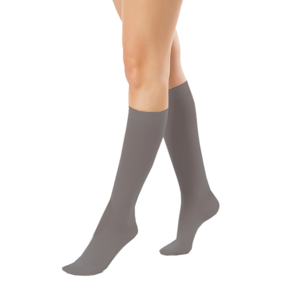Podkolanówki Przeciwżylakowe Pani Teresa 1 klasa kompresji Zamknięte Długie PT 0408 Grafitowe - Podkolanówki medyczne uciskowe