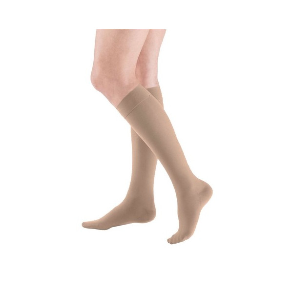 Podkolanówki Przeciwżylakowe MEDIVEN Elegance 2 klasa kompresji Zamknięte Normal MEDI Carmel