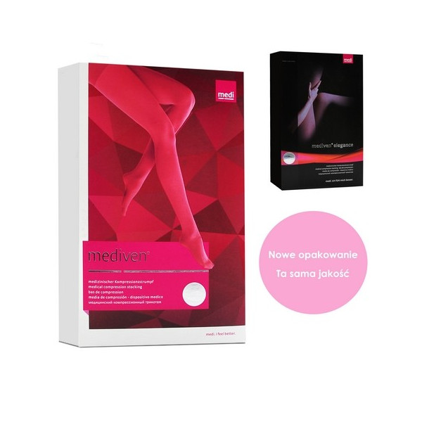 Pończochy Przeciwżylakowe Uciskowe MEDIVEN AG Elegance 1 klasa kompresji Zamknięte Normal MEDI Carmel