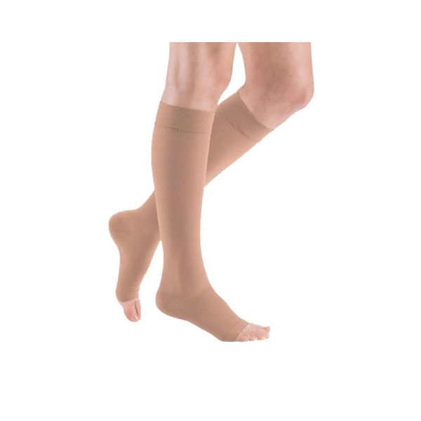 Podkolanówki Przeciwżylakowe MEDIVEN Elegance 2 klasa kompresji Otwarte Krótkie MEDI Kaszmir