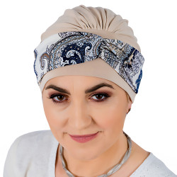 Turban damski po chemioterapii gotowy do nałożenia Nicoletta