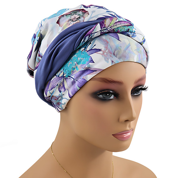 Turban bambusowy z opaską na głowę lub szyję po chemii Grace