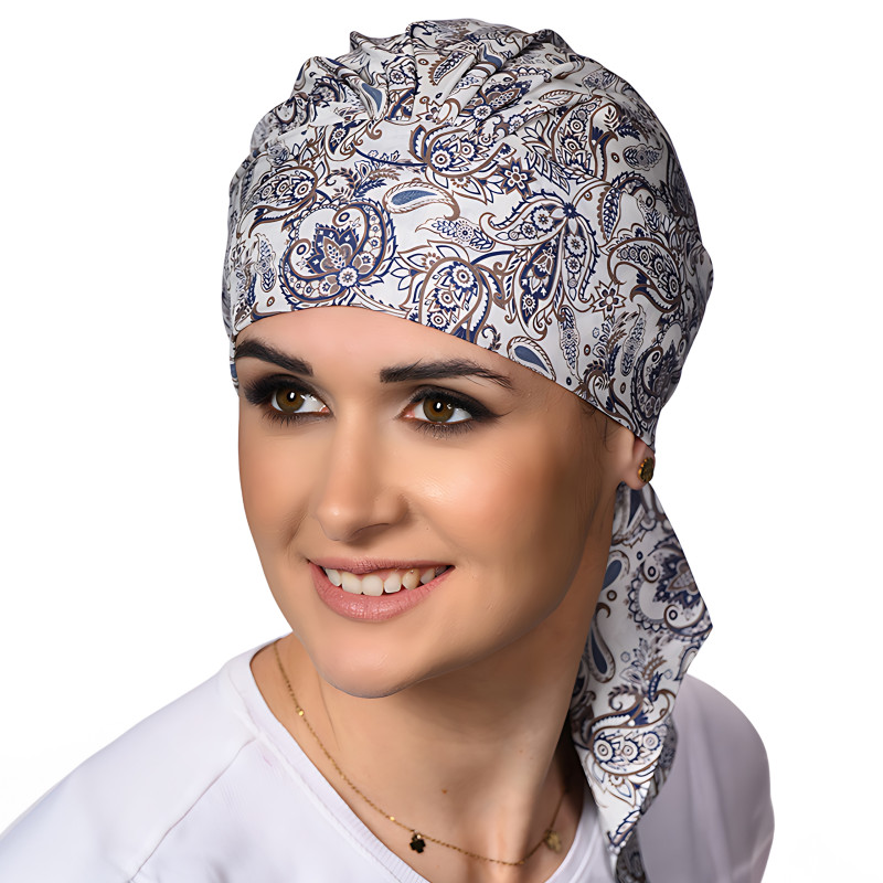 Chusta wiązana turban damski na lato po chemioterapii z wiskozy Heidi