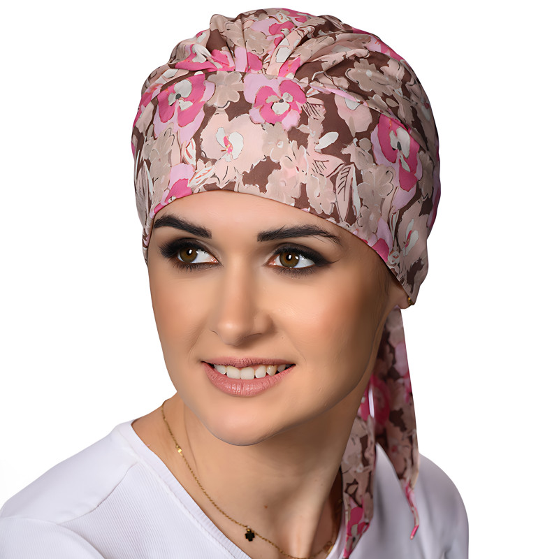 Chusta wiązana turban damski na lato po chemioterapii z wiskozy Heidi