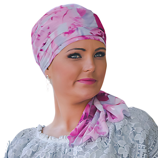 Chusta bandana na lato także po leczeniu onkologicznym Basia Mousseline