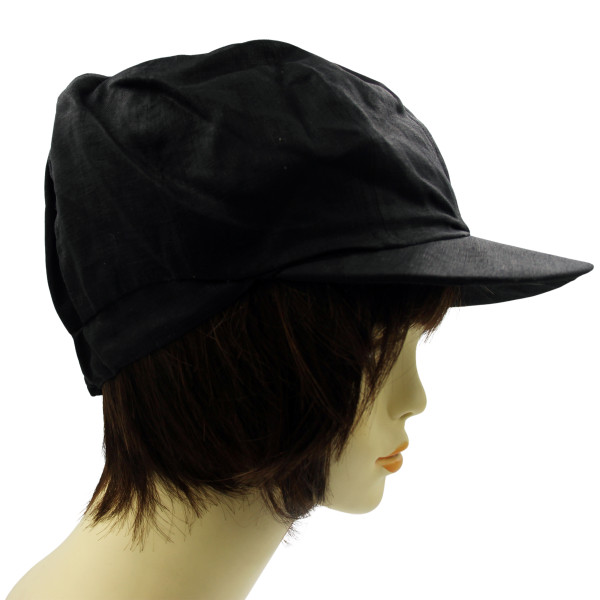 Czapka dla amazonki z daszkiem po chemioterapii przewiewna kapelusz letni lniany