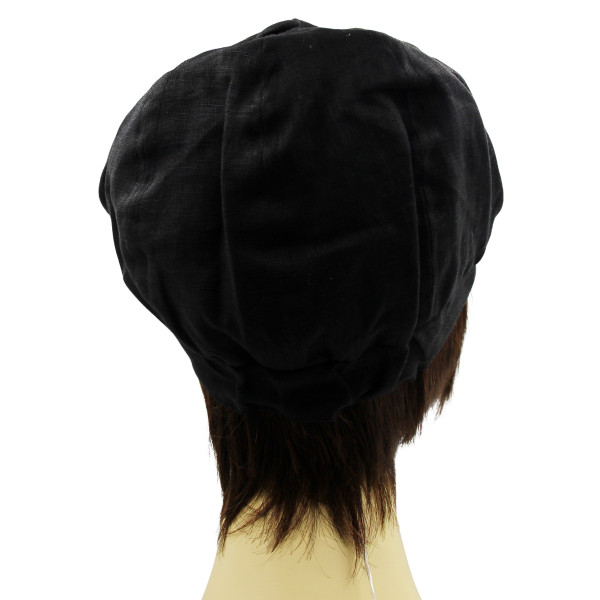 Czapka dla amazonki z daszkiem po chemioterapii przewiewna kapelusz letni lniany