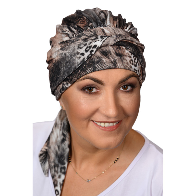 Turban na zimę dla kobiet po chemioterapii Lidia Mila